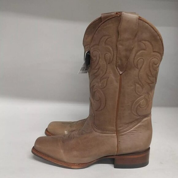NEW SHYANNE Darby BBW198 Brown Square Toe Mid Calf Western Boots Size 7 M - Picture 4 of 10